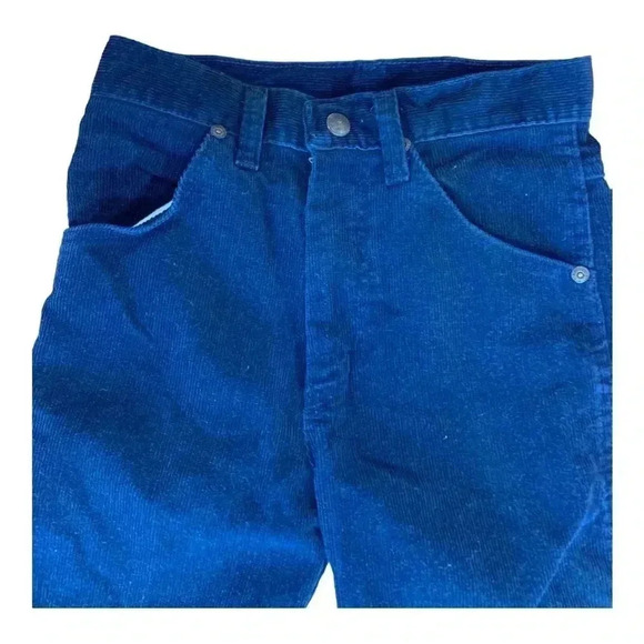 Vintage boys blue corduroy regular Wrangler jeans pants -12 - Picture 4 of 6